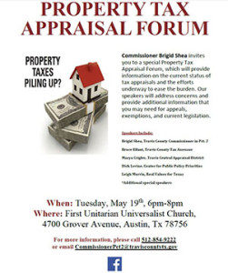 Property Tax Appraisal Forum: Tuesday, May 19th, 6 - 8 pm - Rosedale